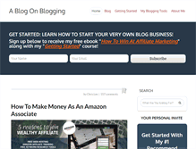 Tablet Screenshot of ablogonblogging.com